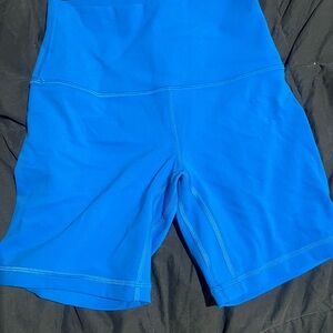 Lululemon Bright Blue Bike Shorts 4 align